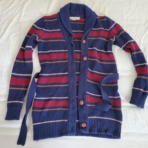 Hope & Henry striped cardigan sweater sz S